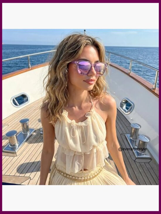 Polarized Mirrored Sunglasses with UV400 Protection Oversized Square Frame main image 5